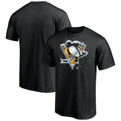 Pittsburgh Penguins Snow Logo T-Shirt - NHL T-shirts