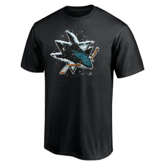 San Jose Sharks Snow Logo T-Shirt - NHL T-shirts