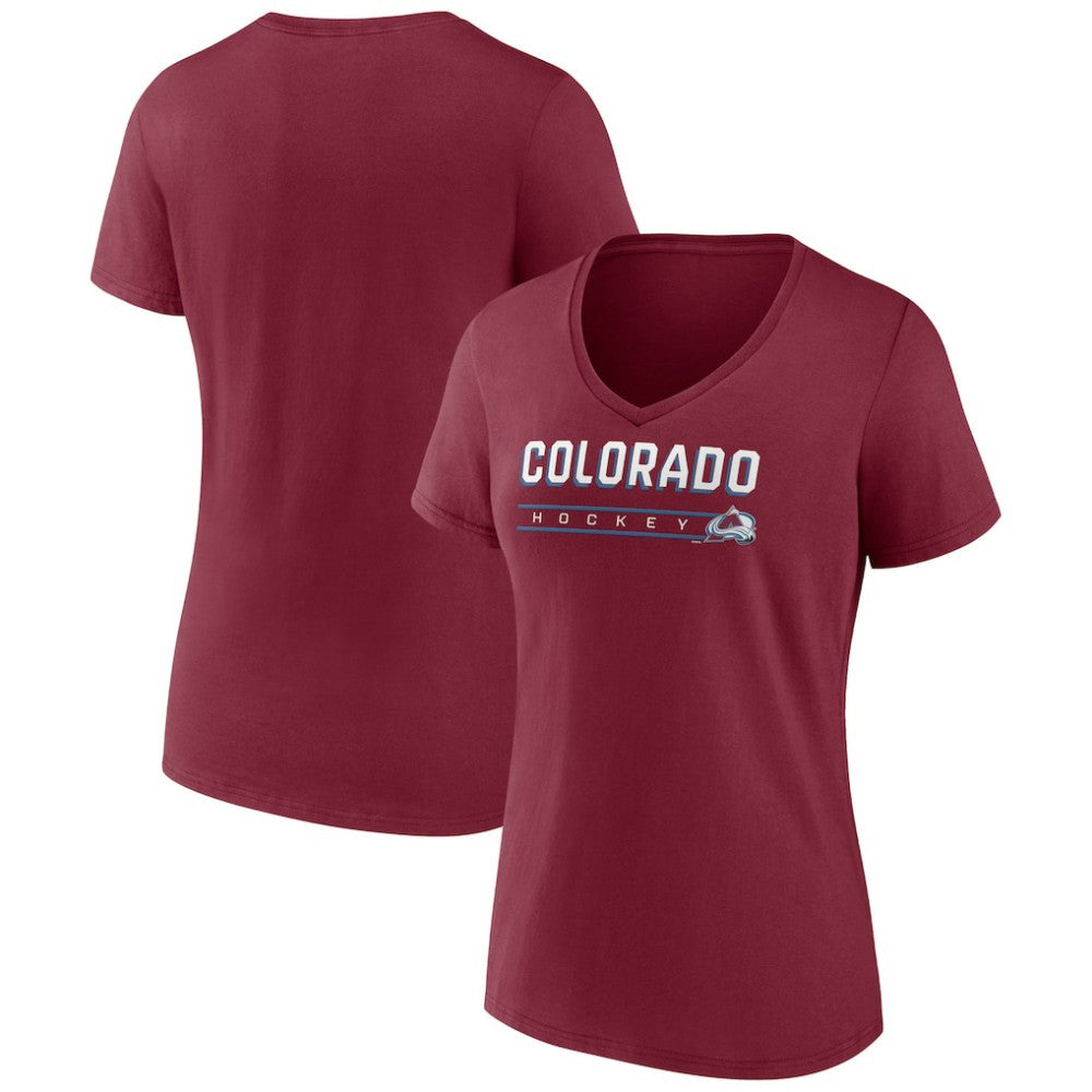 Colorado Avalanche Women's Primary Play V-Neck T-Shirt - NHL T-shirts