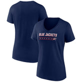 Columbus Blue Jackets Women's Primary Play V-Neck T-Shirt - NHL T-shirts