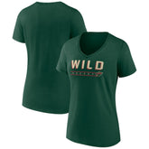 Minnesota Wild Women's Primary Play V-Neck T-Shirt - NHL T-shirts