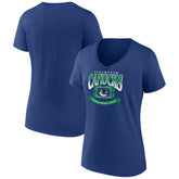 Vancouver Canucks Women's Slapshot V-Neck T-Shirt - NHL T-shirts