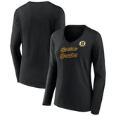 Boston Bruins Women's Forge Long Sleeve V-Neck T-Shirt - NHL T-shirts