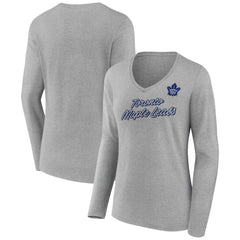 Toronto Maple Leafs Women's Forge Long Sleeve V-Neck T-Shirt - NHL T-shirts