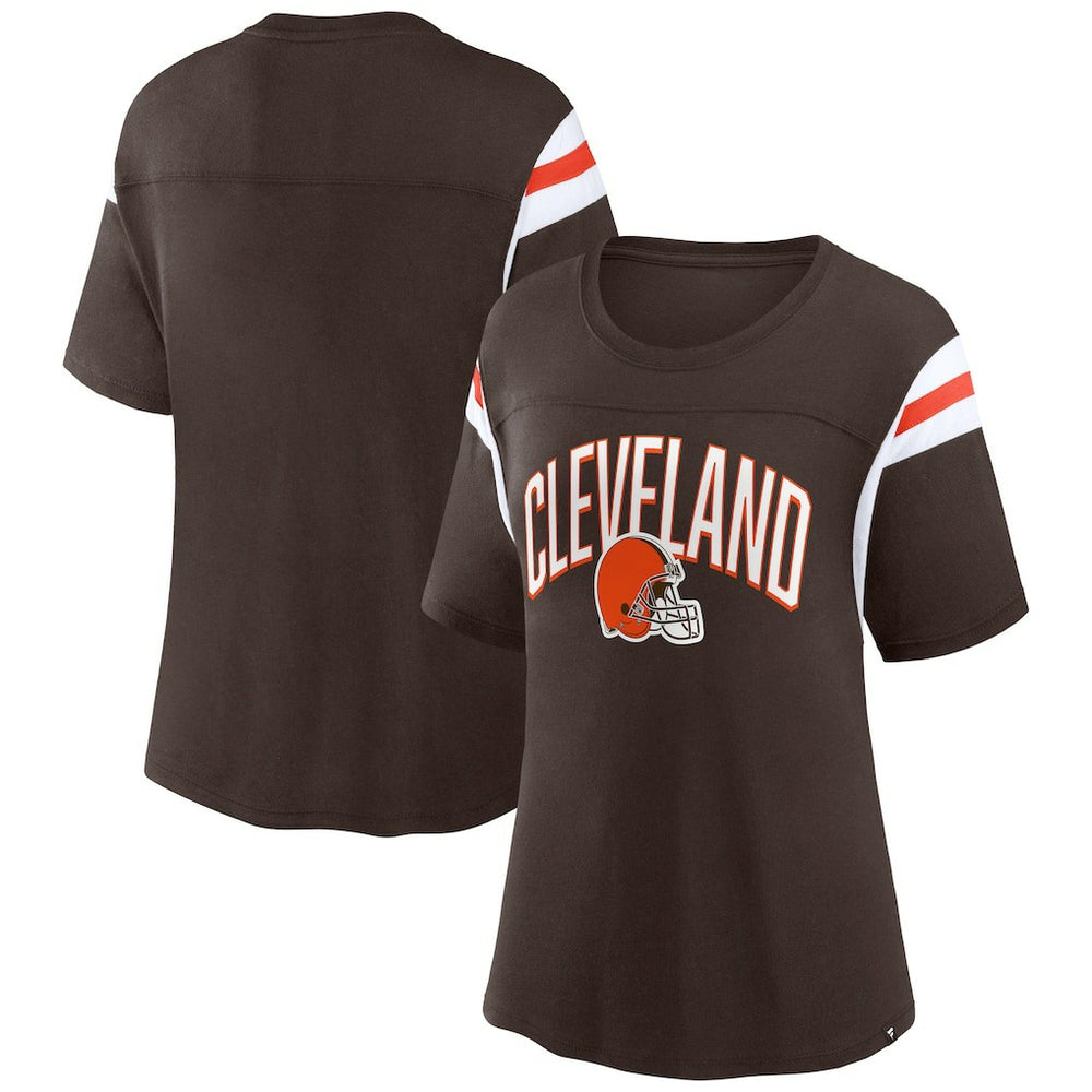 Cleveland Browns Women's Earned Stripes T-Shirt | NFL Outlet