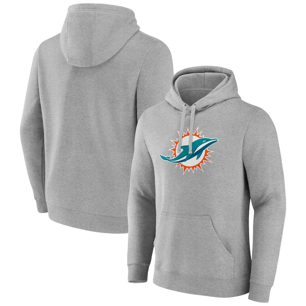 Miami Dolphins Primary Team Logo Fitted Pullover Hoodie | NFL Outlet