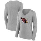 Arizona Cardinals Women's Primary Team Logo Long Sleeve V-Neck T-Shirt | NFL US