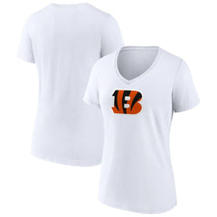 Cincinnati Bengals Women's Primary Team Logo V-Neck T-Shirt | NFL Outlet