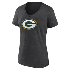 Green Bay Packers Women's Primary Team Logo V-Neck T-Shirt | NFL Hot