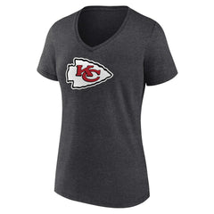 Kansas City Chiefs Women's Primary Team Logo V-Neck T-Shirt | NFL Discount