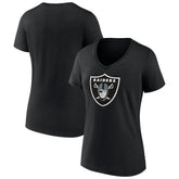 Las Vegas Raiders Women's Primary Team Logo V-Neck T-Shirt | NFL Outlet
