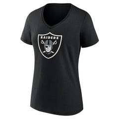 Las Vegas Raiders Women's Primary Team Logo V-Neck T-Shirt | NFL Outlet