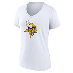 Minnesota Vikings Women's Primary Team Logo V-Neck T-Shirt | NFL US