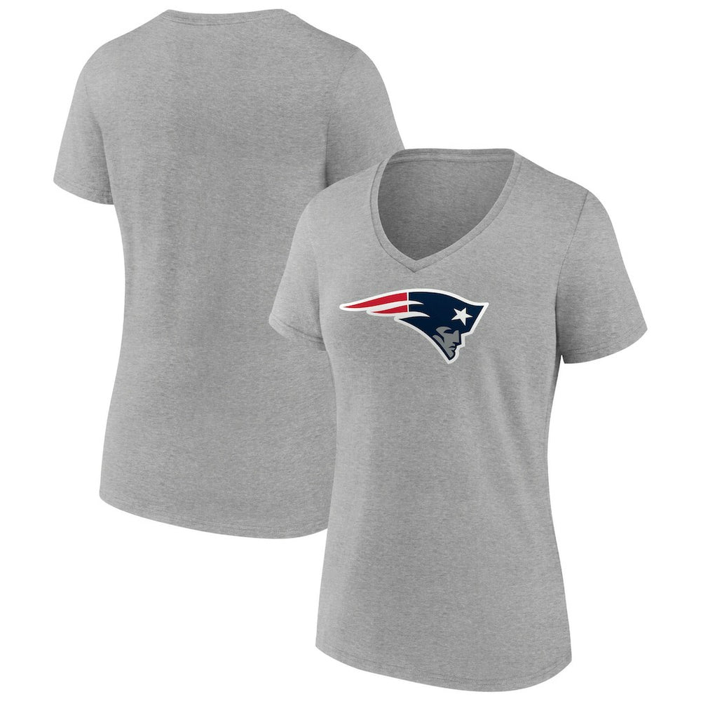 New England Patriots Women's Primary Team Logo V-Neck T-Shirt | NFL Hot