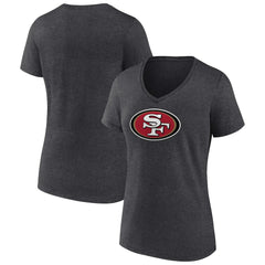 San Francisco 49ers Women's Primary Team Logo V-Neck T-Shirt | NFL US