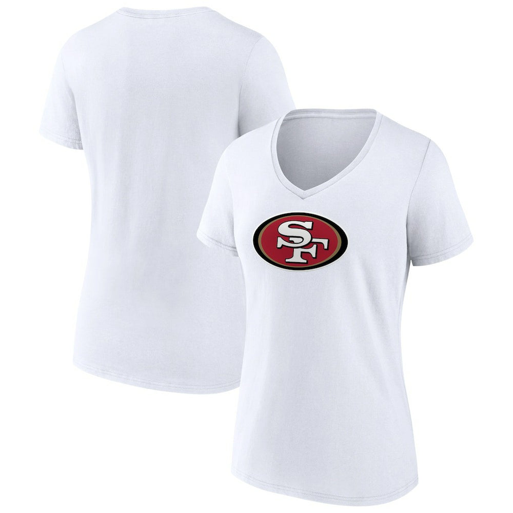 San Francisco 49ers Women's Primary Team Logo V-Neck T-Shirt | NFL Sale