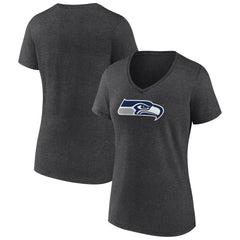 Seattle Seahawks Women's Primary Team Logo V-Neck T-Shirt | NFL New