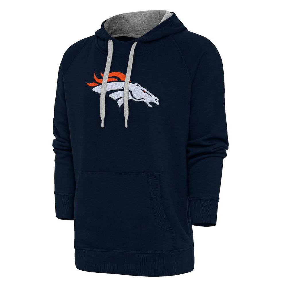 Denver Broncos Antigua Victory Chenille Pullover Hoodie | NFL Outlet
