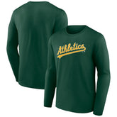 Athletics Wordmark Long Sleeve T-Shirt - MLB T-shirts