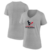 Houston Texans Women's Logo Team Lockup V-Neck T-Shirt | NFL Discount