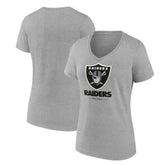 Las Vegas Raiders Women's Logo Team Lockup V-Neck T-Shirt | NFL New