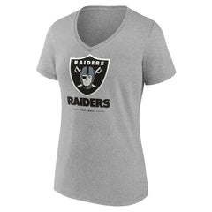 Las Vegas Raiders Women's Logo Team Lockup V-Neck T-Shirt | NFL New