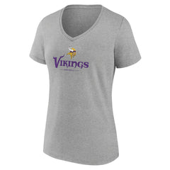 Minnesota Vikings Women's Logo Team Lockup V-Neck T-Shirt | NFL On sale