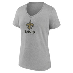 New Orleans Saints Women's Logo Team Lockup V-Neck T-Shirt | NFL Near me