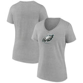 Philadelphia Eagles Women's Logo Team Lockup V-Neck T-Shirt | NFL New