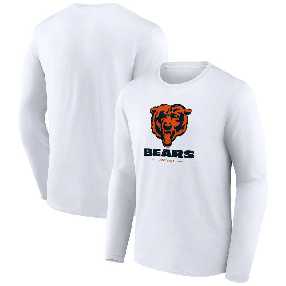 Chicago Bears Logo Team Lockup Long Sleeve T-Shirt | NFL Online