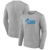 Detroit Lions Logo Team Lockup Long Sleeve T-Shirt | NFL Near me