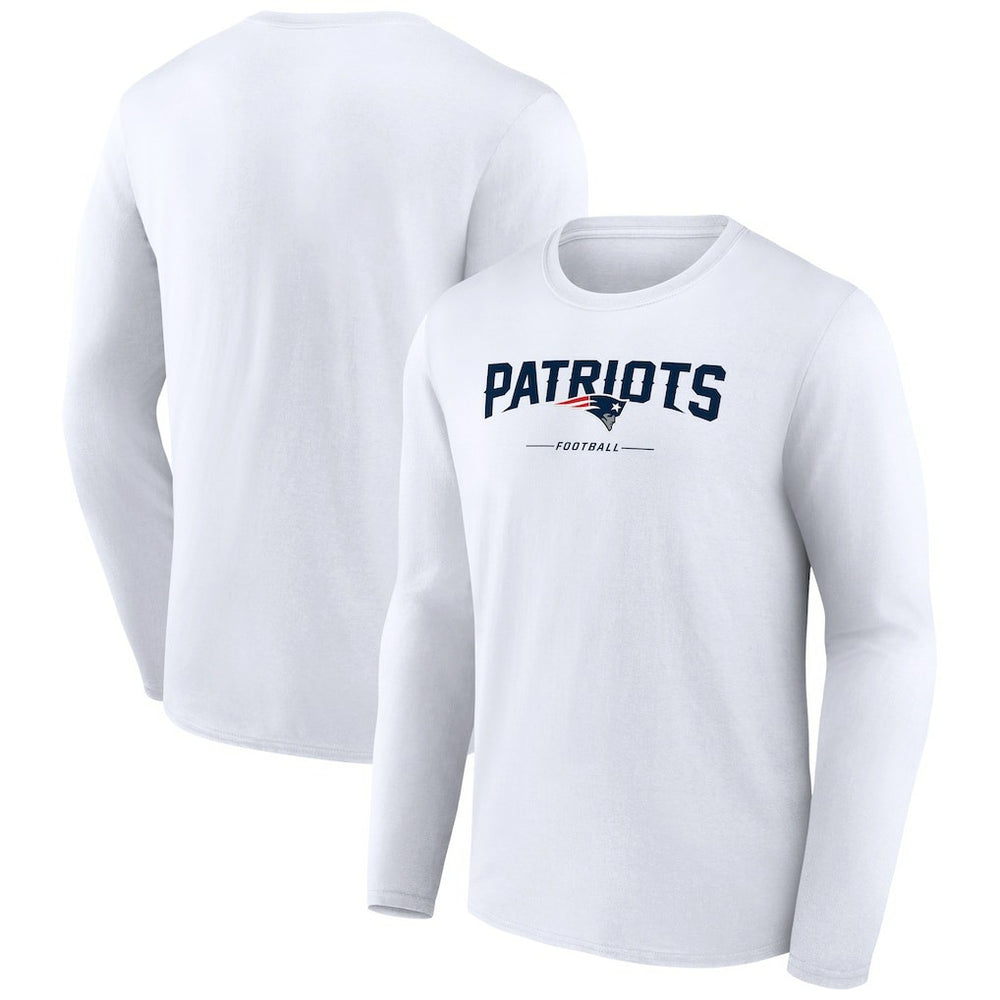 New England Patriots Logo Team Lockup Long Sleeve T-Shirt | NFL Near me