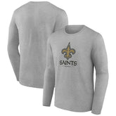 New Orleans Saints Logo Team Lockup Long Sleeve T-Shirt | NFL Hot