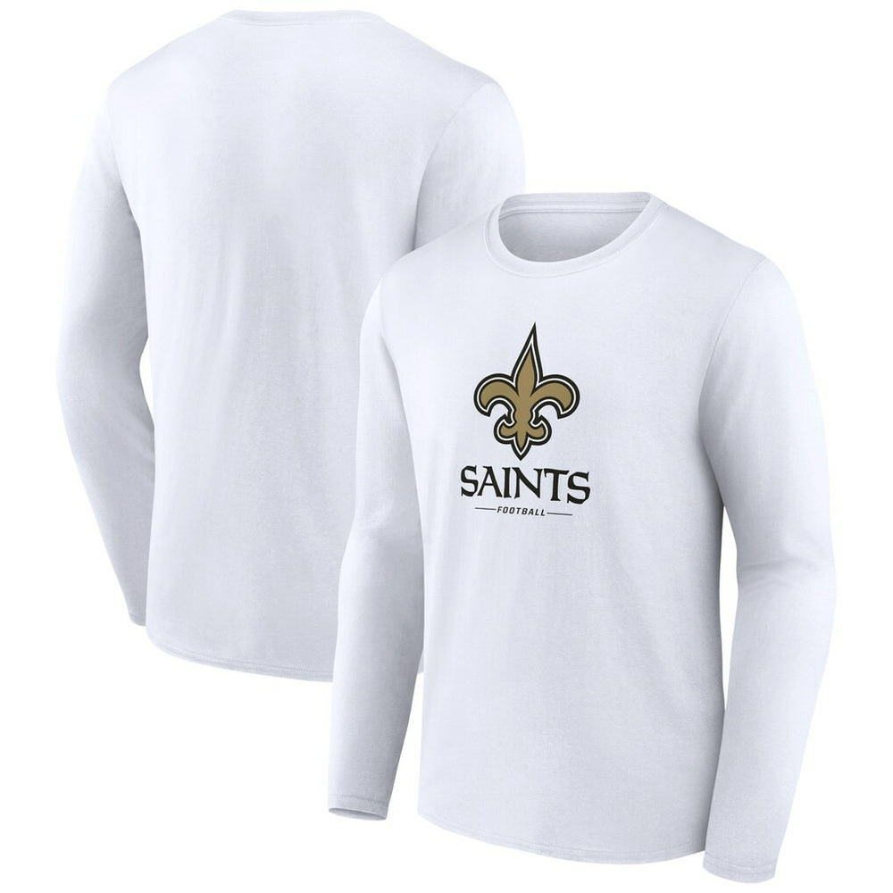 New Orleans Saints Logo Team Lockup Long Sleeve T-Shirt | NFL Discount