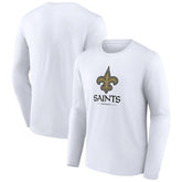 New Orleans Saints Logo Team Lockup Long Sleeve T-Shirt | NFL Discount