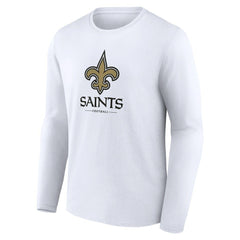 New Orleans Saints Logo Team Lockup Long Sleeve T-Shirt | NFL Discount