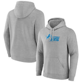 Detroit Lions Primary Logo Team Lockup Fitted Pullover Hoodie | NFL Discount