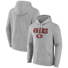 San Francisco 49ers Primary Logo Team Lockup Fitted Pullover Hoodie | NFL New