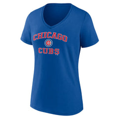 Chicago Cubs Women's Heart and Soul V-Neck T-Shirt - MLB T-shirts