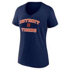 Detroit Tigers Women's Heart and Soul V-Neck T-Shirt - MLB T-shirts