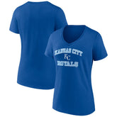 Kansas City Royals Women's Heart and Soul V-Neck T-Shirt - MLB T-shirts