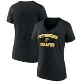Pittsburgh Pirates Women's Heart and Soul V-Neck T-Shirt - MLB T-shirts