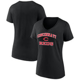 Cincinnati Reds Women's Heart and Soul V-Neck T-Shirt - MLB T-shirts