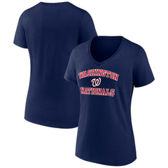 Washington Nationals Women's Heart and Soul V-Neck T-Shirt - MLB T-shirts