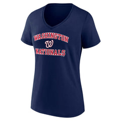 Washington Nationals Women's Heart and Soul V-Neck T-Shirt - MLB T-shirts
