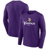 Minnesota Vikings Logo Team Lockup Long Sleeve T-Shirt | NFL Near me
