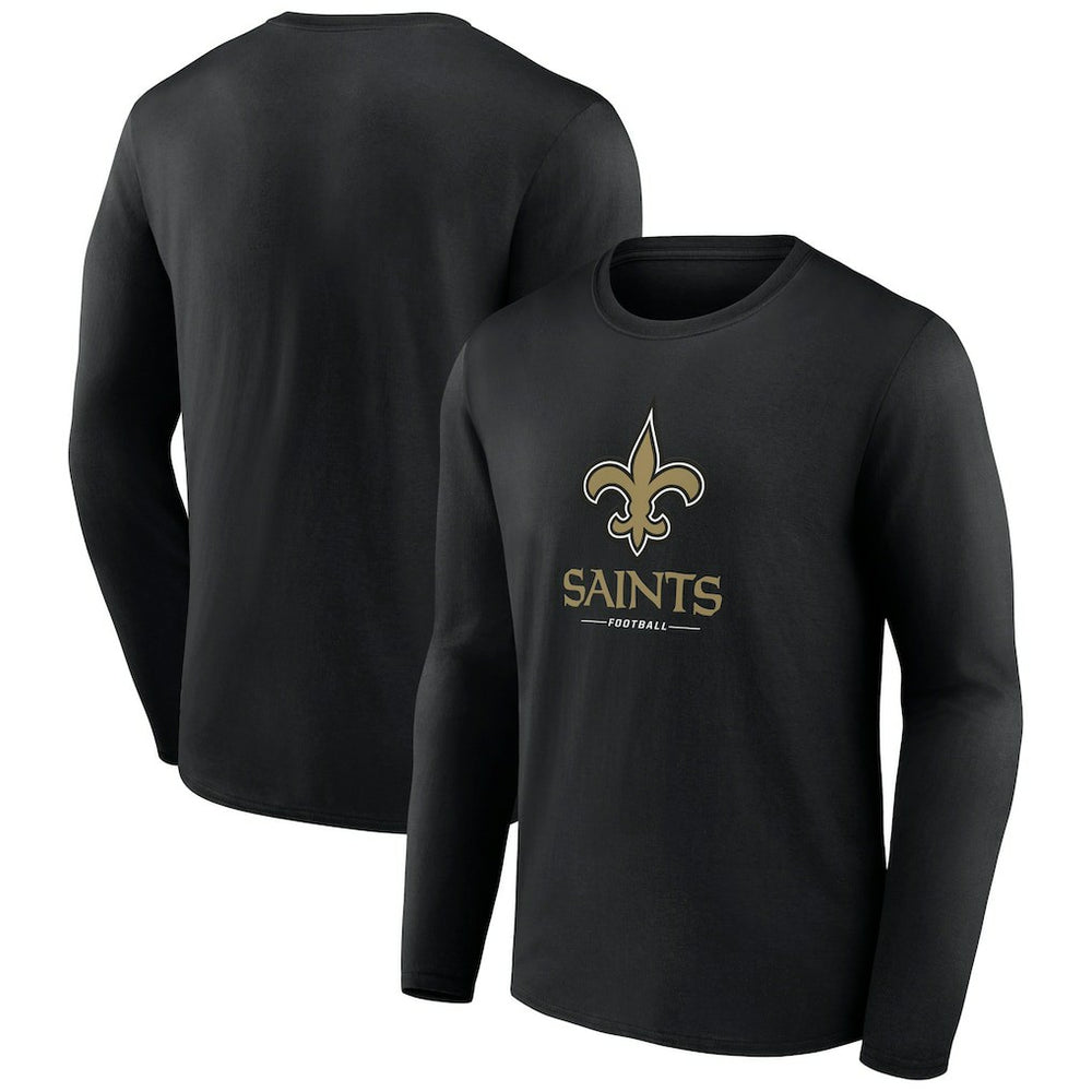 New Orleans Saints Logo Team Lockup Long Sleeve T-Shirt | NFL US