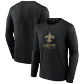 New Orleans Saints Logo Team Lockup Long Sleeve T-Shirt | NFL US