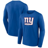 New York Giants Logo Team Lockup Long Sleeve T-Shirt | NFL Discount
