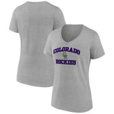Colorado Rockies Women's Heart and Soul V-Neck T-Shirt - MLB T-shirts